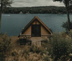 Cabin on a lake