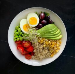 Bowl of nutritious food