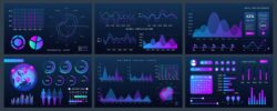 Decorative image showing various graphs and charts