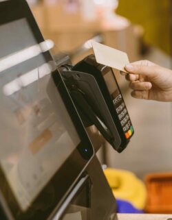 Card payment at till